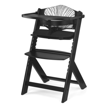 KINDERKRAFT - Lasten ruokatuoli ENOCK Premium, pehmustettu, musta