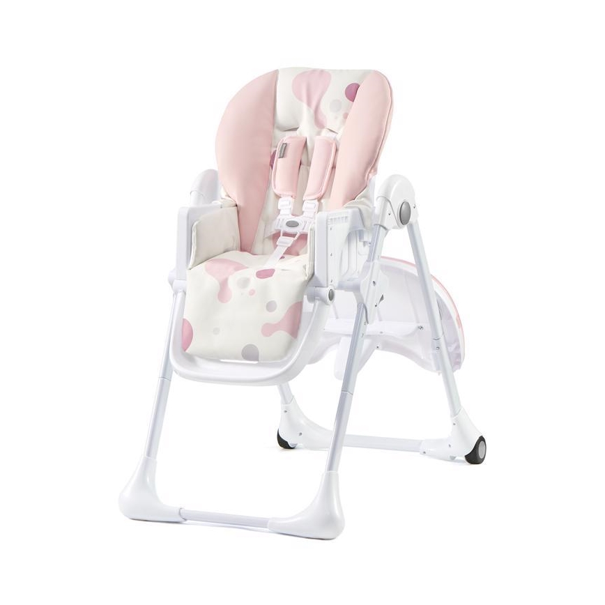 KINDERKRAFT - Lasten ruokatuoli YUMMY pinkki/valkoinen