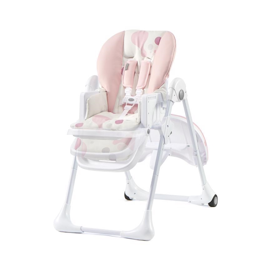 KINDERKRAFT - Lasten ruokatuoli YUMMY pinkki/valkoinen