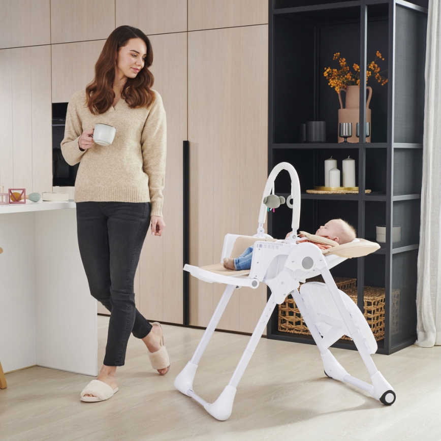 KINDERKRAFT - Lasten syöttötuoli 2-in-1 TUMMIE beige