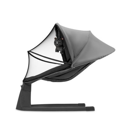 KINDERKRAFT - Lasten keinu 2-in-1 melodialla LUMI 4xAAA tummanharmaa