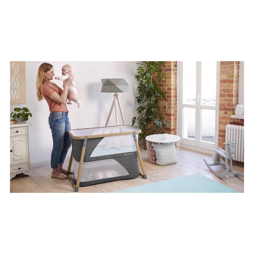 KINDERKRAFT - Matkasänky 4in1 SOFI harmaa