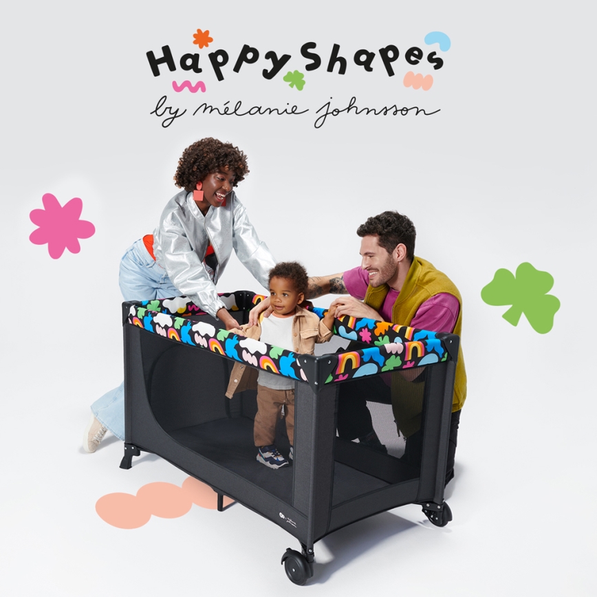 KINDERKRAFT - Matkasänky JOY 2 Happy shapes