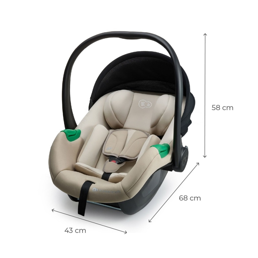 KINDERKRAFT - MINK PRO 2 lasten turvaistuin 40-87 cm (0-13 kg) beige