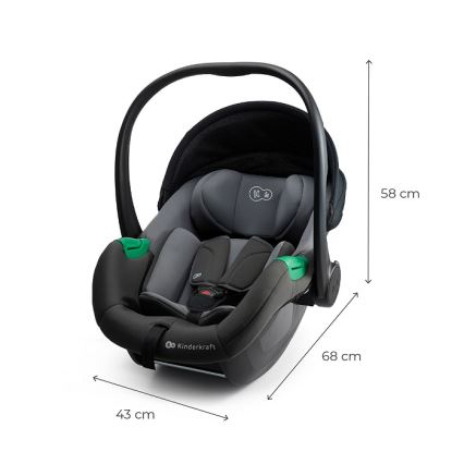 KINDERKRAFT - MINK PRO 2 lasten turvaistuin 40-87 cm (0-13 kg) harmaa