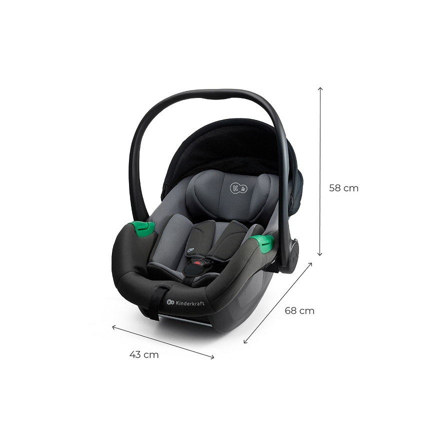 KINDERKRAFT - MINK PRO 2 lasten turvaistuin 40-87 cm (0-13 kg) harmaa