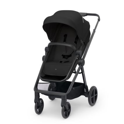 KINDERKRAFT - Yhdistelmävaunut 4-in-1 NEWLY Classic musta + MINK PRO turvaistuin ISOFIX-telakalla