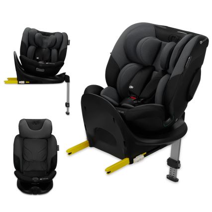 KINDERKRAFT SELECT - kääntyvä I-FIX-pohjainen auton turvaistuin (40-150 cm) grafiitinmusta