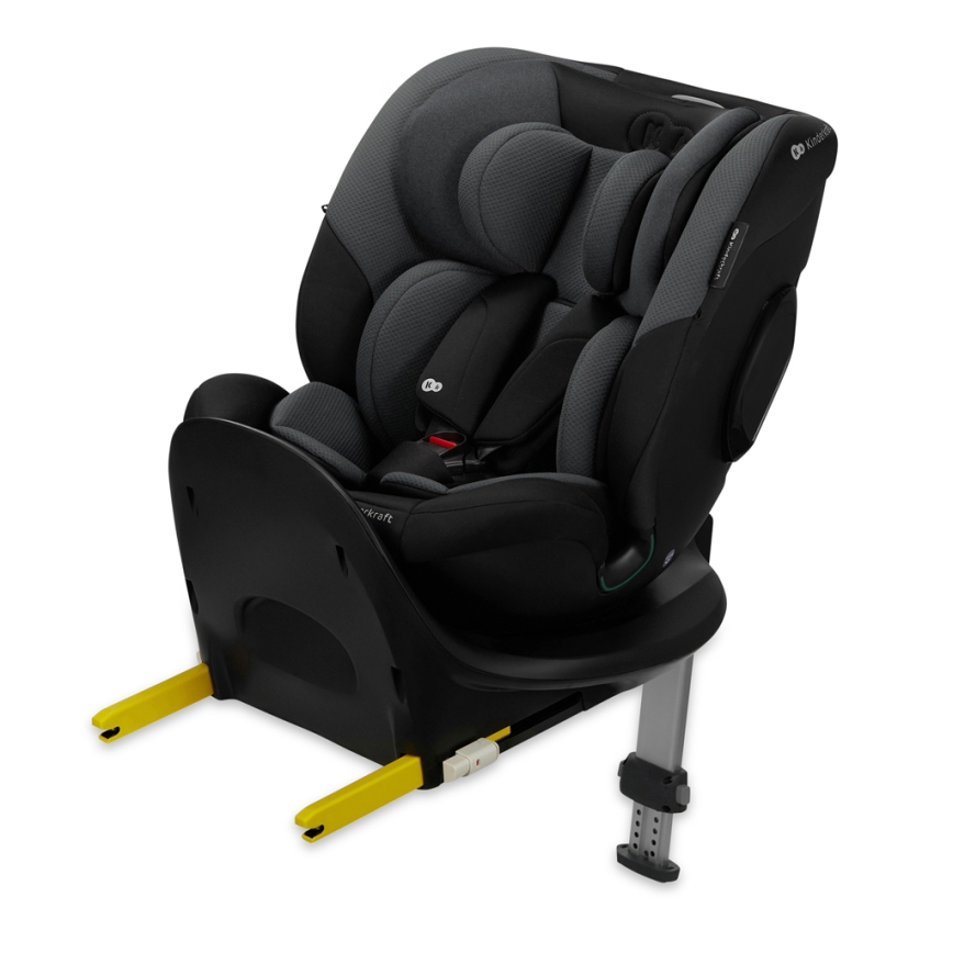 KINDERKRAFT SELECT - kääntyvä I-FIX-pohjainen auton turvaistuin (40-150 cm) grafiitinmusta