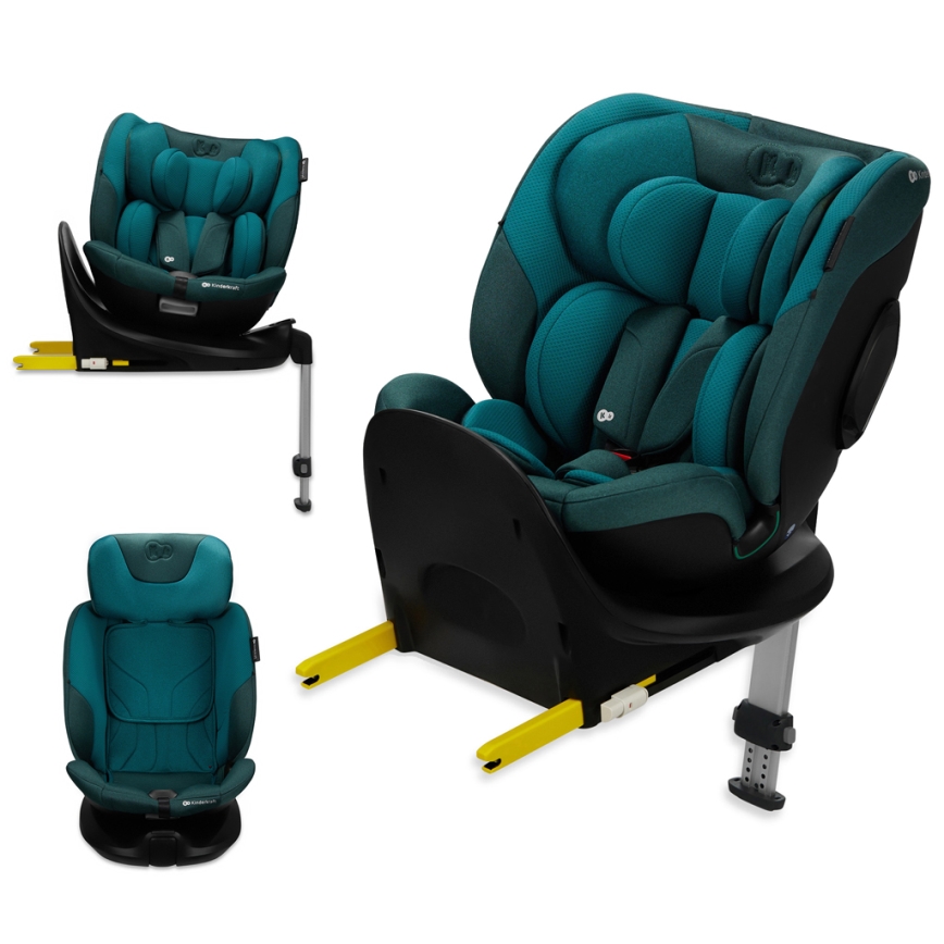 KINDERKRAFT SELECT - Auton turvaistuin kääntyvällä I-FIX-jalustalla (40-150 cm) Harbor-sininen
