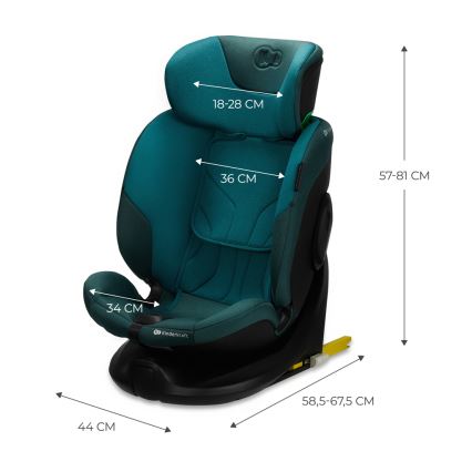 KINDERKRAFT SELECT - Auton turvaistuin kääntyvällä I-FIX-jalustalla (40-150 cm) Harbor-sininen