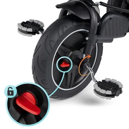 KINDERKRAFT - Lasten kolmipyörä 5in1 SPINSTEP harmaa