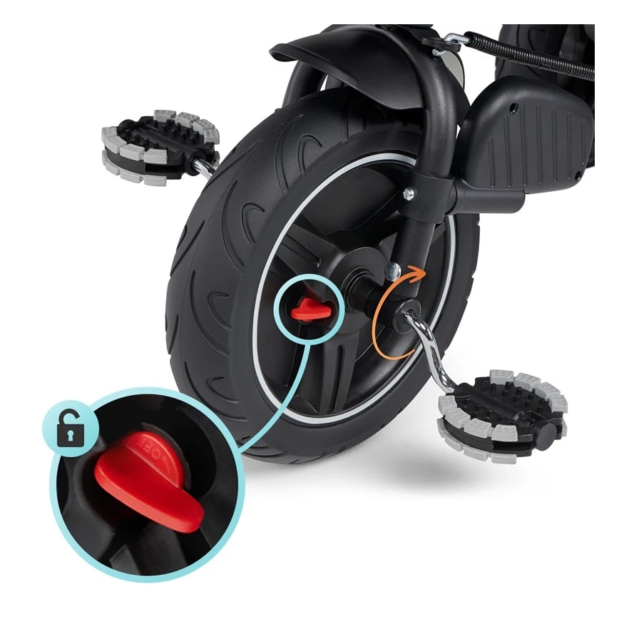 KINDERKRAFT - Lasten kolmipyörä 5in1 SPINSTEP harmaa