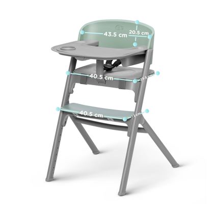 KINDERKRAFT SELECT - Lasten syöttötuoli 3-in-1 LIVY Premium Olive green