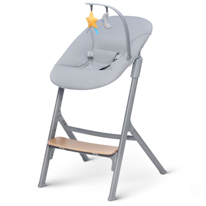 KINDERKRAFT SELECT - Lasten syöttötuoli 3-in-1 LIVY Premium tammi + vauvan lepotuoli CALMEE