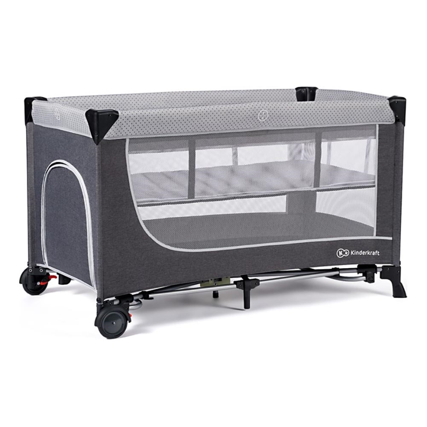 KINDERKRAFT SELECT - Matkasänky LEODY harmaa