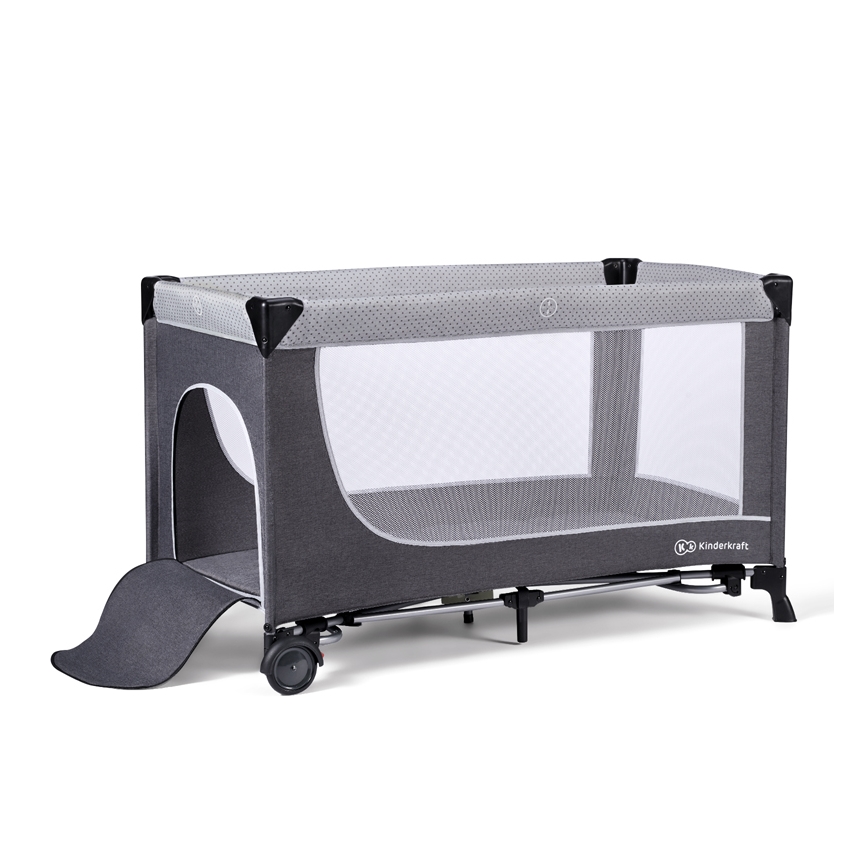 KINDERKRAFT SELECT - Matkasänky LEODY harmaa