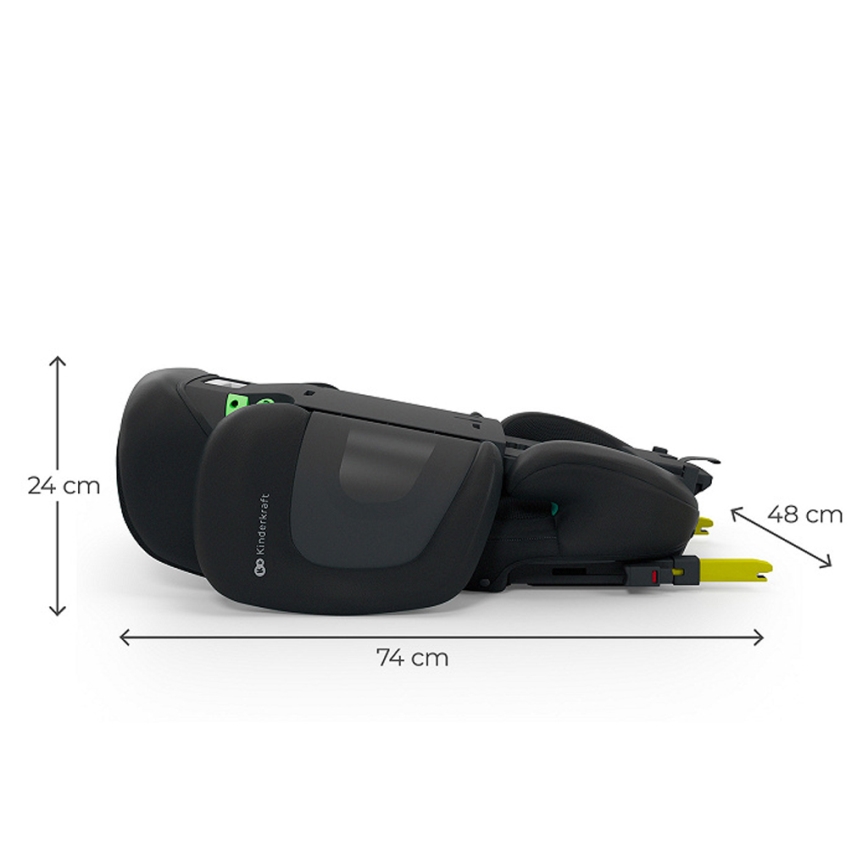 KINDERKRAFT - Taitettava lasten turvaistuin XPAND 2 PRO 100-150 cm musta