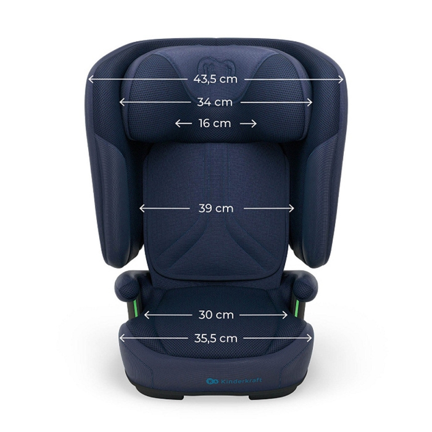 KINDERKRAFT - Taitettava turvaistuin UNITY 2 i-Size 100-150 cm tummansininen