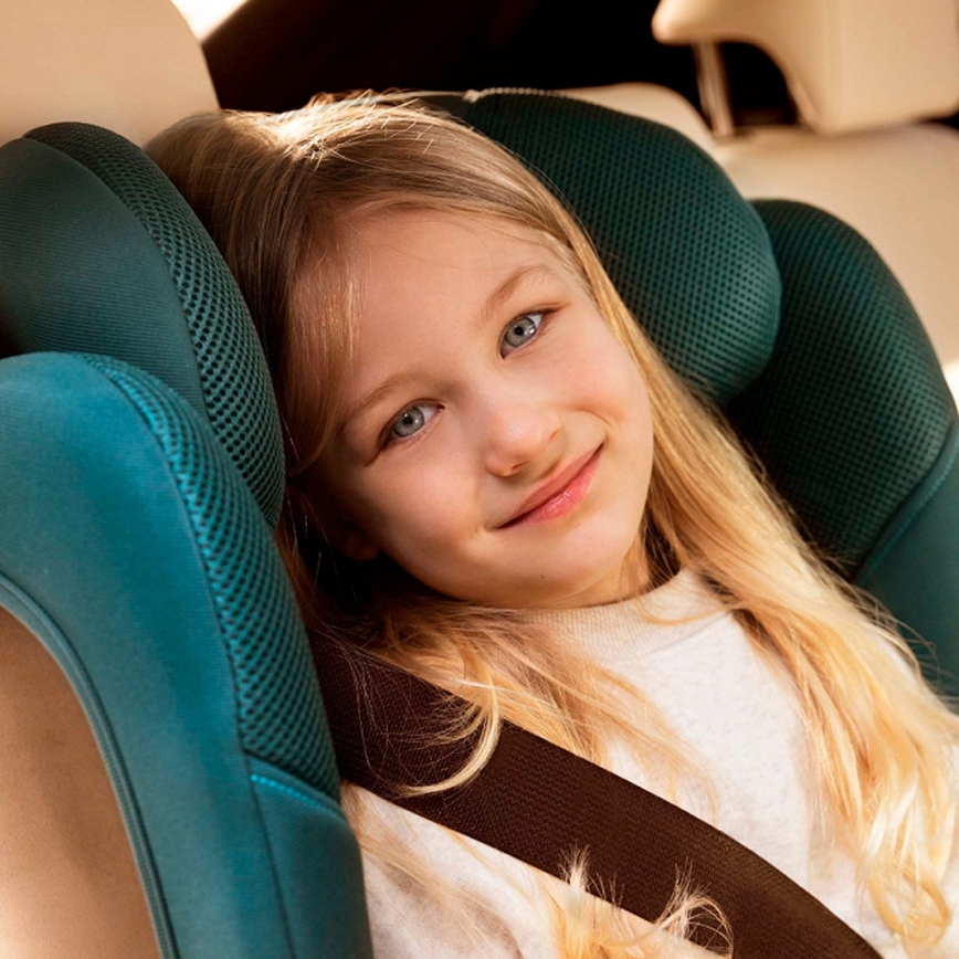 KINDERKRAFT - Taitettava turvaistuin UNITY 2 i-Size 100-150 cm turkoosi