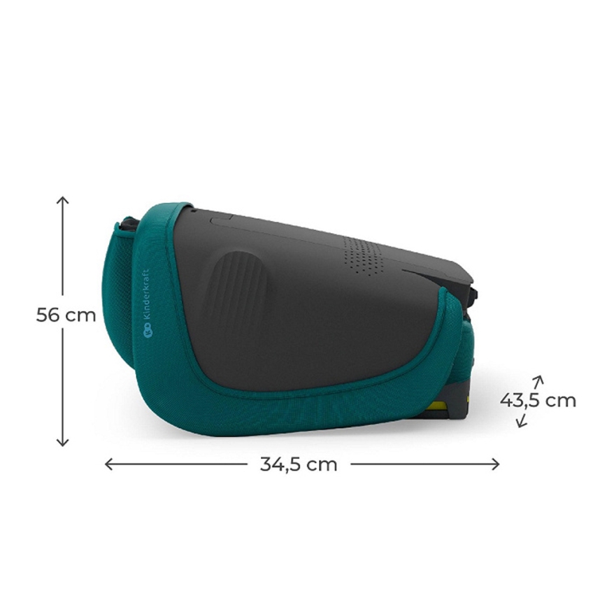 KINDERKRAFT - Taitettava turvaistuin UNITY 2 i-Size 100-150 cm turkoosi