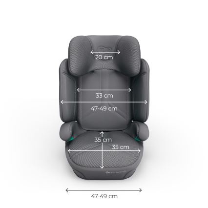 KINDERKRAFT - Taitettava turvaistuin XPAND 2 PRO 100-150 cm harmaa