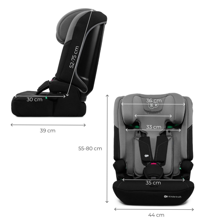 KINDERKRAFT - Turvaistuin I-COMFY i-Size 76-150 cm harmaa