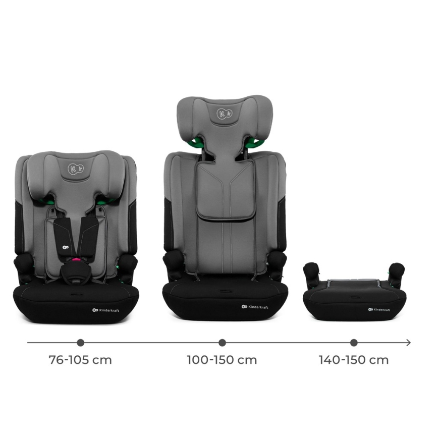 KINDERKRAFT - Turvaistuin I-COMFY i-Size 76-150 cm harmaa