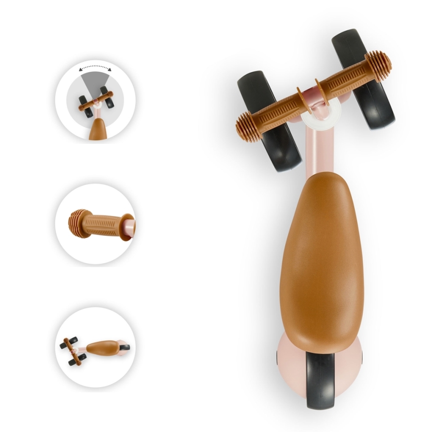 KINDERKRAFT - Työntöpyörä CUTIE vaaleanpunainen