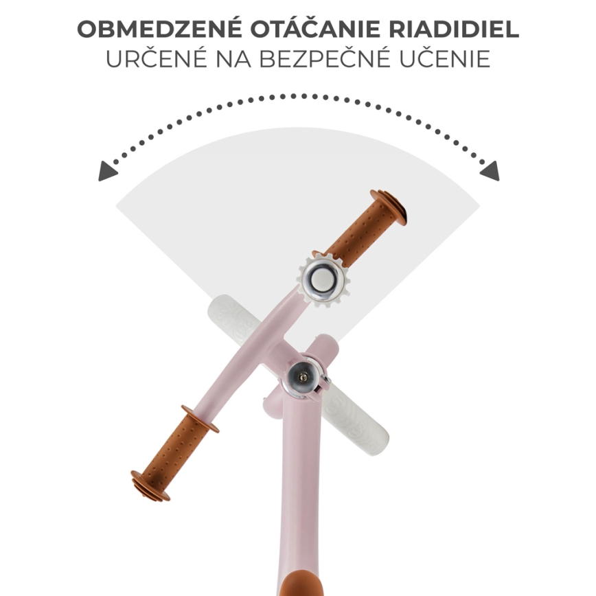 KINDERKRAFT - Työntöpyörä FLY PLUS Powder vaaleanpunainen