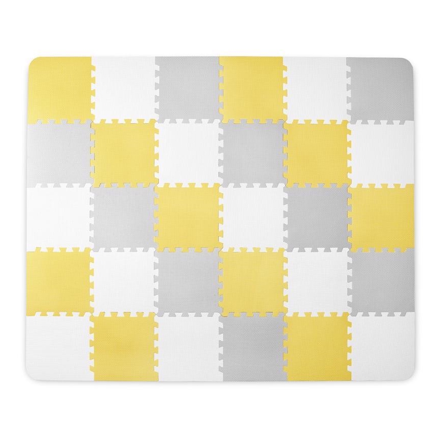 KINDERKRAFT - Vaahtopalapeli LUNO 30kpl harmaa/keltainen