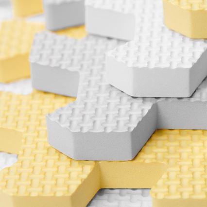 KINDERKRAFT - Vaahtopalapeli LUNO 30kpl harmaa/keltainen