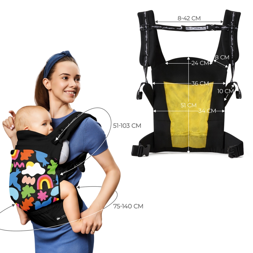 KINDERKRAFT - Vauvan kantoreppu HUGGY Happy shapes