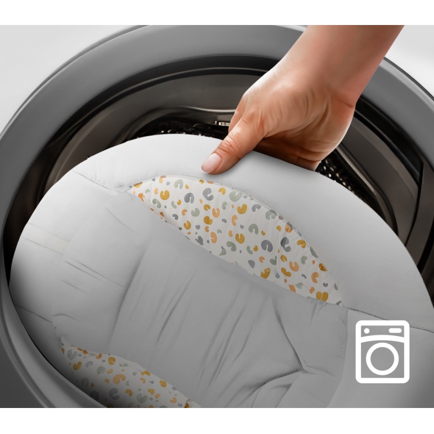 KINDERKRAFT - Vauvan keinu melodialla 2in1 LUMI vaaleanharmaa