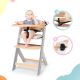 KINDERKRAFT - Vauvan ruokapöydän tuoli verhoilulla ENOCK harmaa