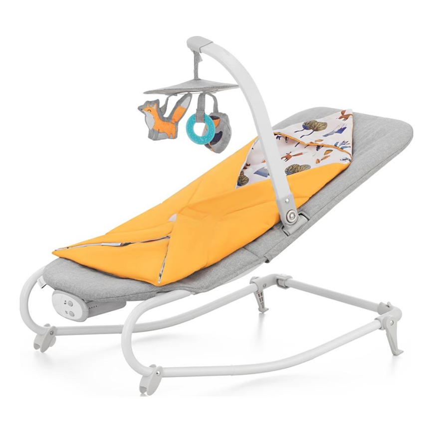 KINDERKRAFT - Vauvan värisevä tuoli melodian kanssa FELIO 2 keltainen