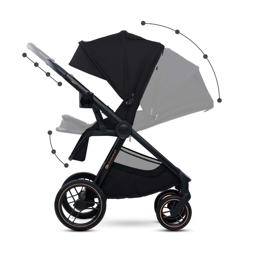 KINDERKRAFT - Yhdistelmärattaat 2in1 NEA 2 Midnight musta