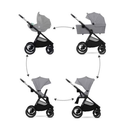 KINDERKRAFT - Yhdistelmärattaat 2in1 NEA 2 Platinum harmaa