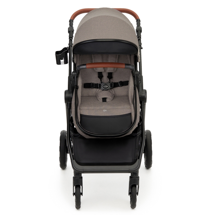 KINDERKRAFT - Yhdistelmärattaat 3in1 ESME Sand beige + turvaistuin MINK PRO