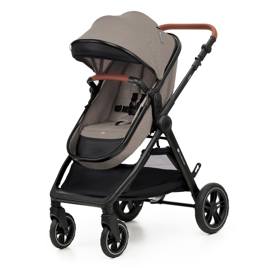 KINDERKRAFT - Yhdistelmärattaat 3in1 ESME Sand beige + turvaistuin MINK PRO