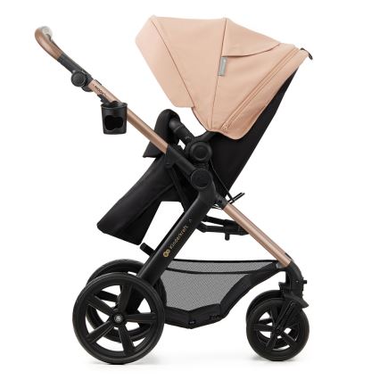 KINDERKRAFT - Yhdistelmärattaat 3in1 MOOV 2 Sand beige + turvaistuin MINK PRO