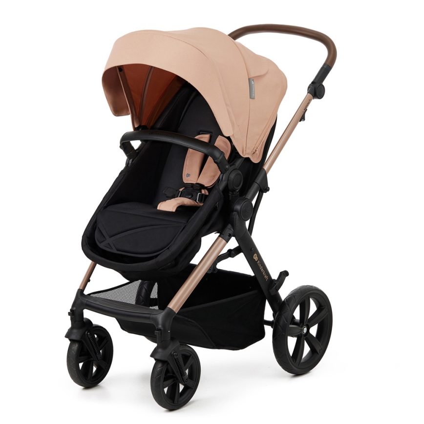 KINDERKRAFT - Yhdistelmärattaat 3in1 MOOV 2 Sand beige + turvaistuin MINK PRO