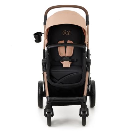 KINDERKRAFT - Yhdistelmärattaat 3in1 MOOV 2 Sand beige + turvaistuin MINK PRO