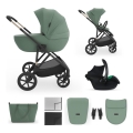 KINDERKRAFT - Yhdistelmävaunut 3-in-1 PRIME 3, tummanvihreä