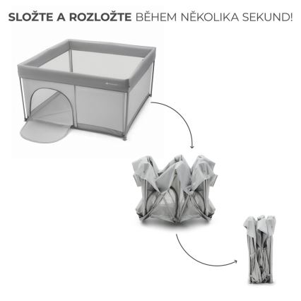 KINDERKRAFT - ZIKI lasten leikkikehä, harmaa