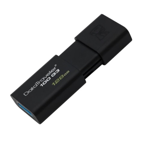 Kingston - Flash Drive DATATRAVELER 100 G3 USB 3.0 128GB musta