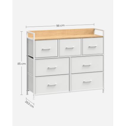 Laatikosto KIRA valkoinen/ruskea