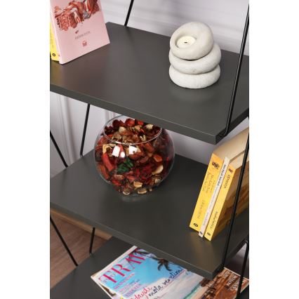 Kirjahylly BALABAN 165x48 cm antrasiitti/musta