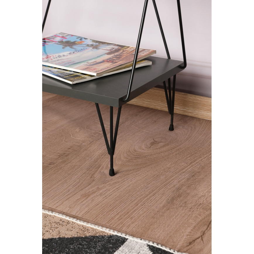 Kirjahylly BALABAN 165x48 cm antrasiitti/musta