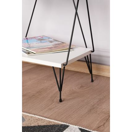 Kirjahylly BALABAN 165x48 cm valkoinen/musta